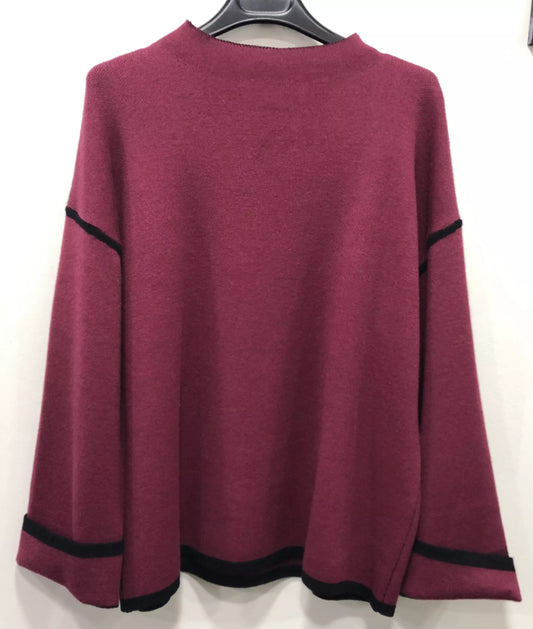 Maglia Bordeaux Minimal - Made In Italy