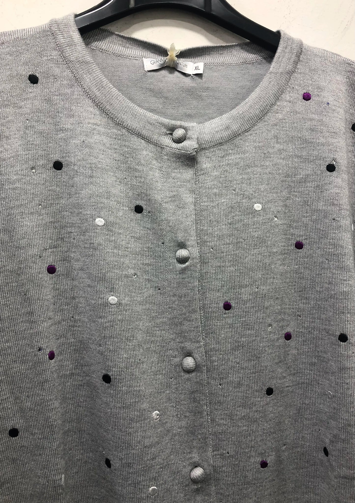 Cardigan A Pois Colorati