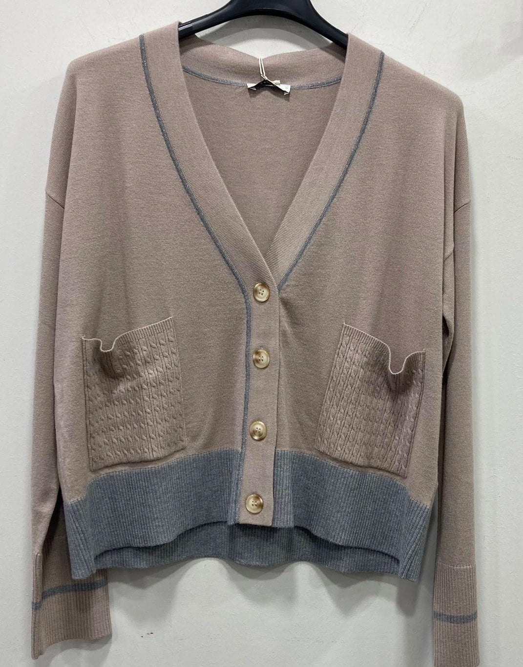 Cardigan Con Tasche - Made In Italy