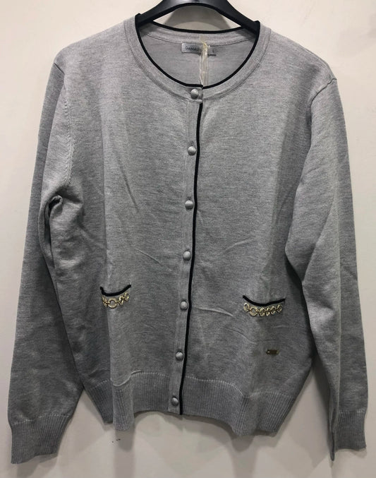 Cardigan Con Tasche Gioiello