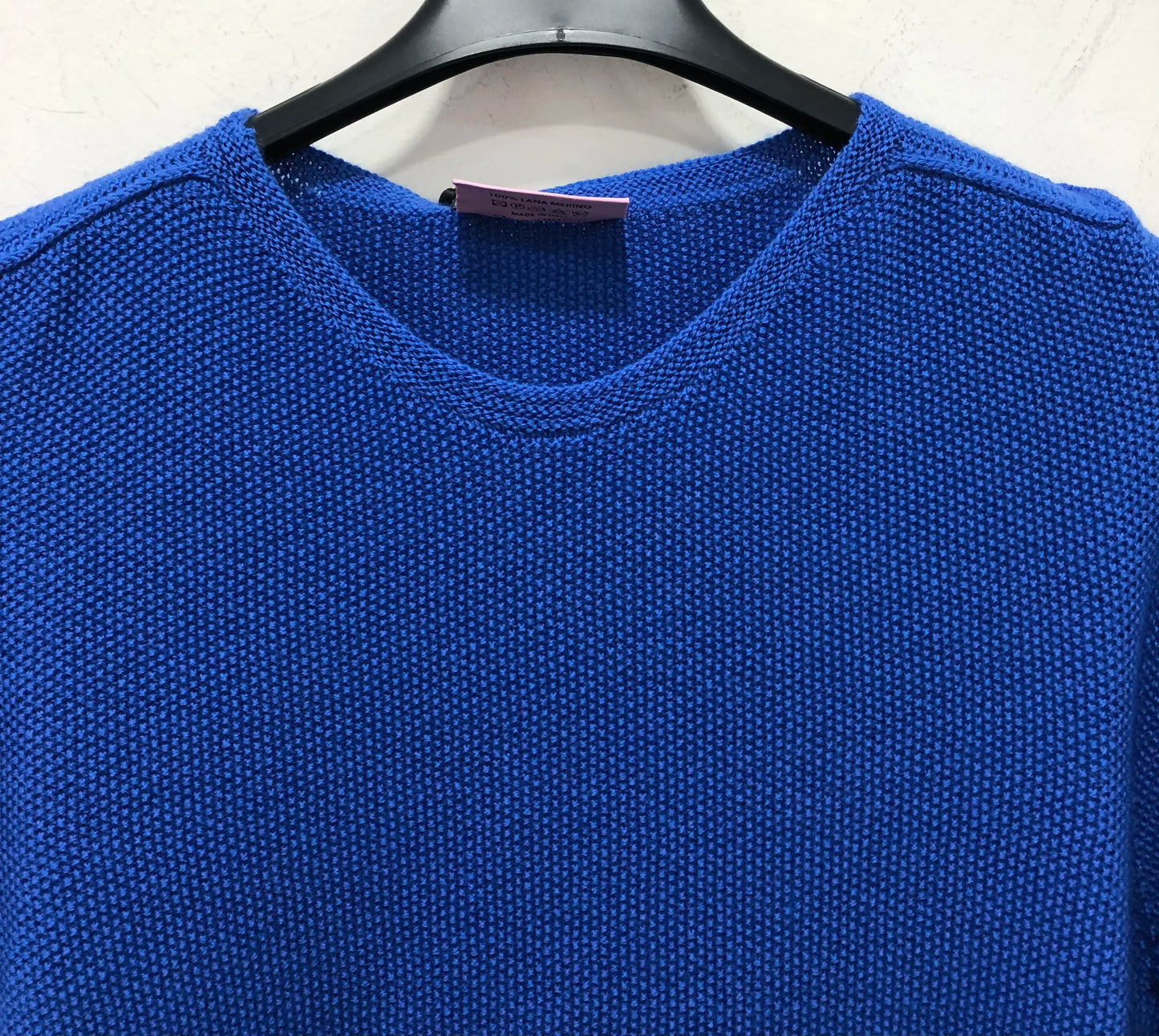 Maglia in 100% Lana Merino - Blu Reale